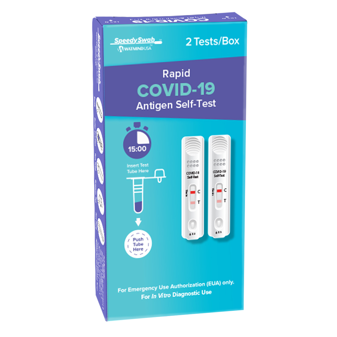 Two-pack retail COVID-19 antigen test kit for rapid at-home testing and accurate detection of coronavirus infection